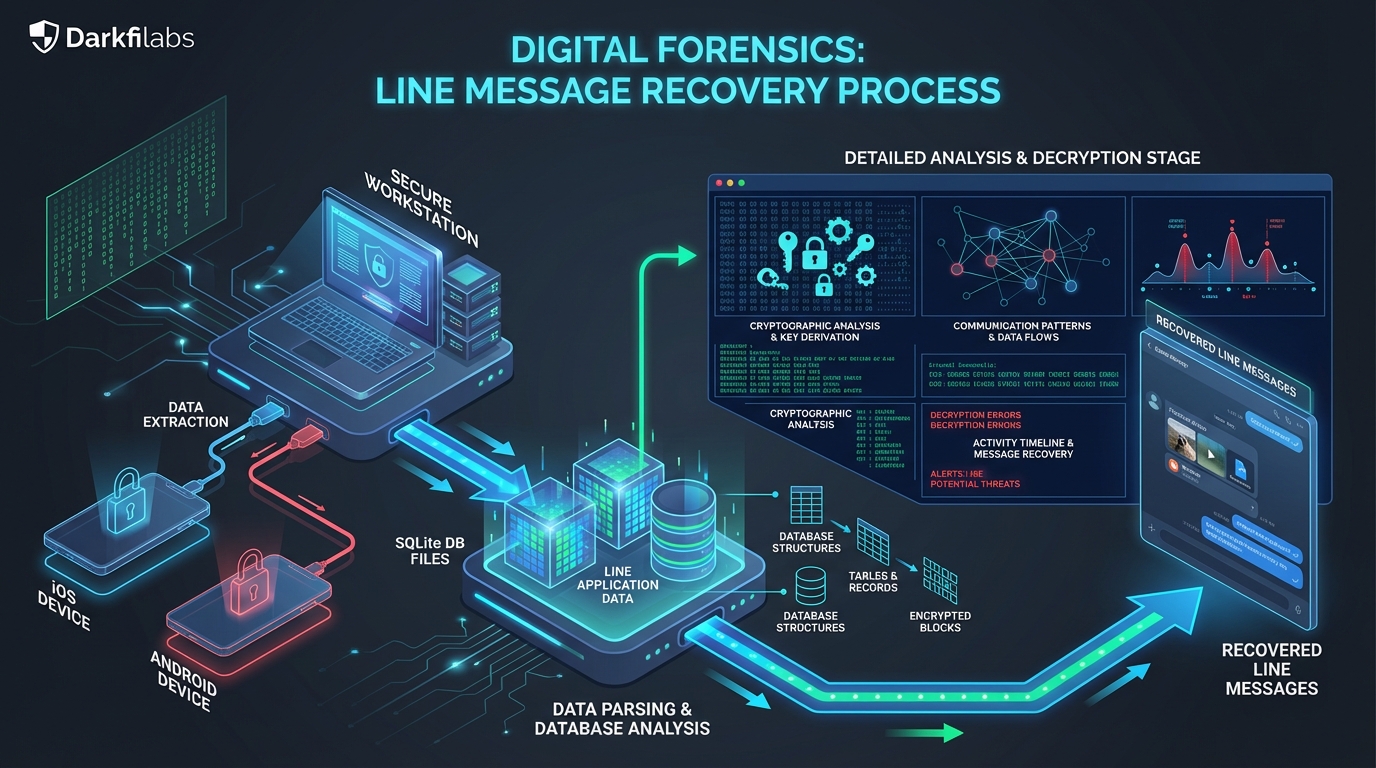 การพิสูจน์หลักฐานดิจิทัลบนโซเชียลมีเดีย: การกู้คืนข้อความ LINE