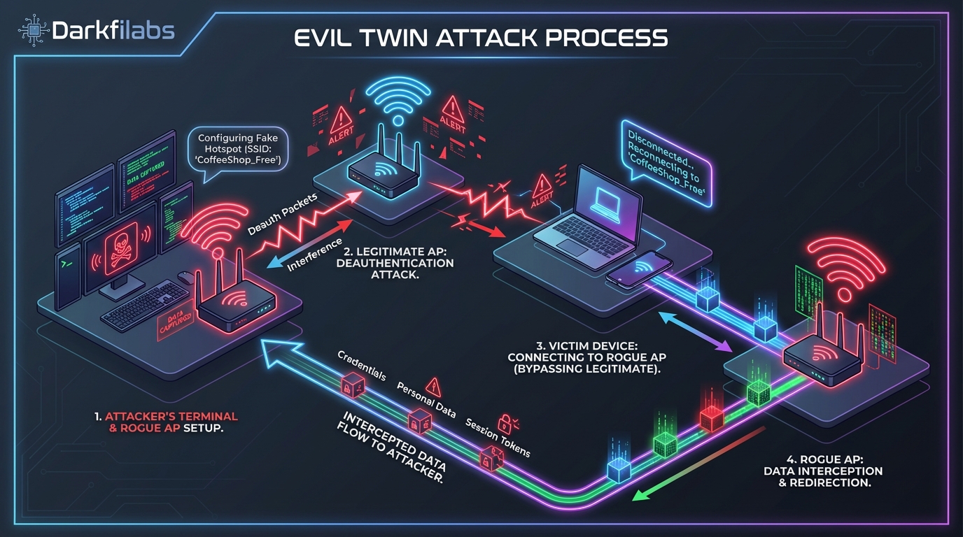 Evil Twin Attack: สร้าง Fake WiFi Network เพื่อเจาะระบบและดักจับข้อมูล